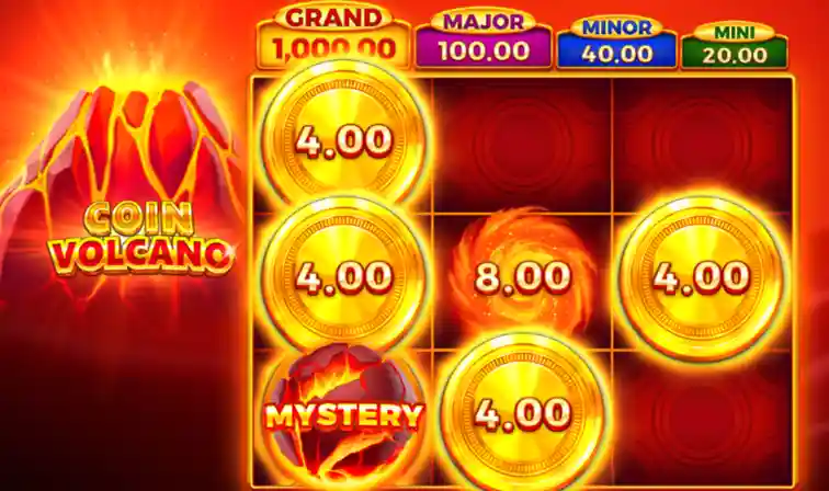 Coin Volcano Play symbols